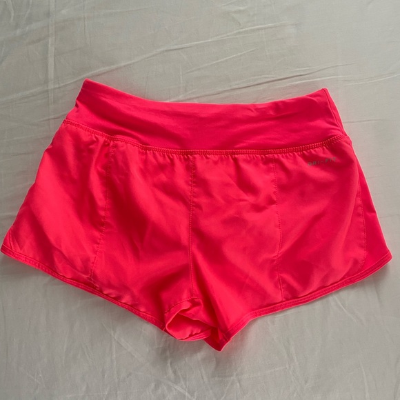 Nike Women's Bright Pink Athletic Shorts - Picture 2 of 6